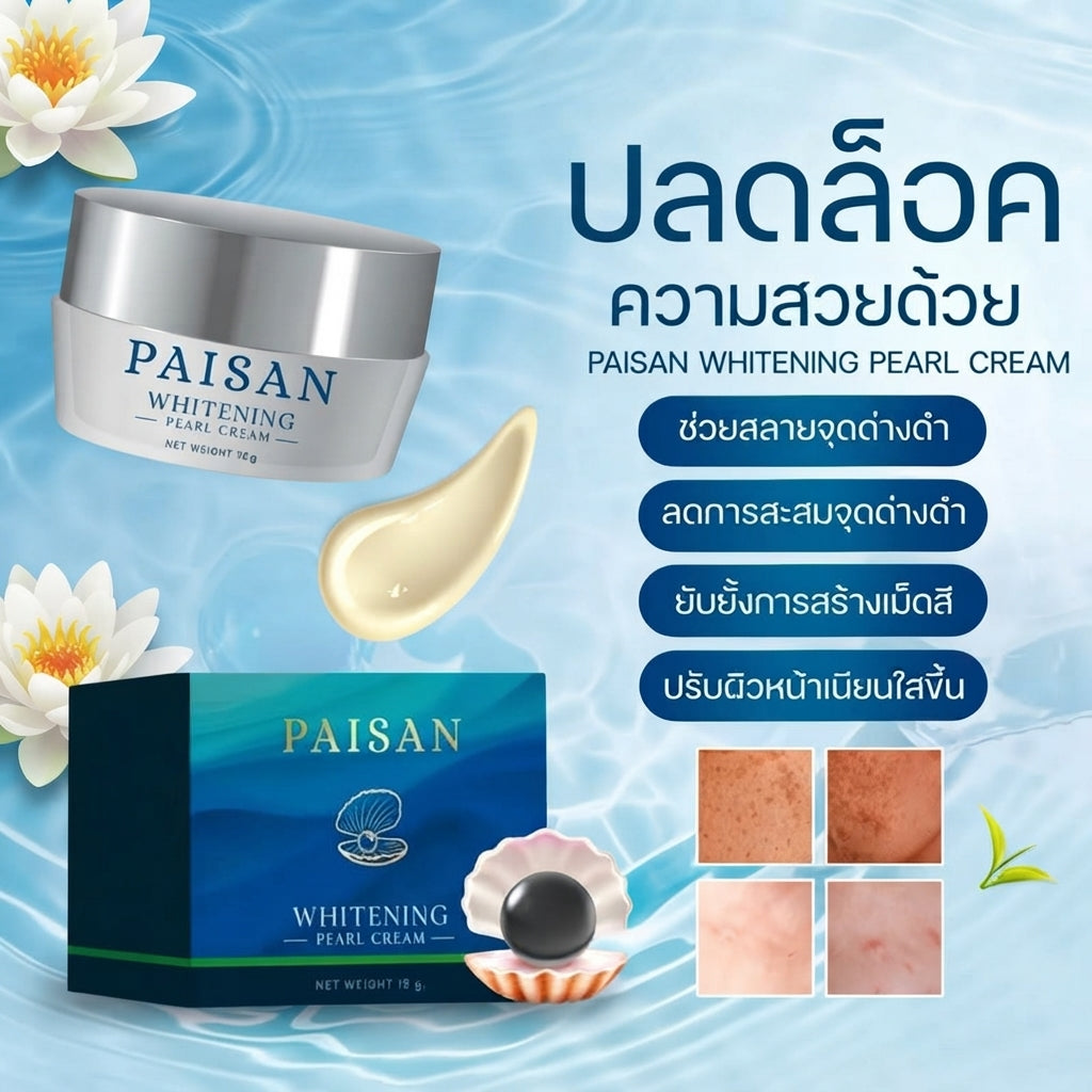 PAISAN ครีมไข่มุกดำ 3in1 ลดเลือนริ้วรอย ผิวกระจ่างใส ผิวกระชับเรียบเนียน