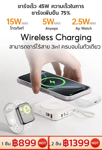 พาวเวอร์แบงค์พกพาแบบ 3-in-1 จากอเมริกา