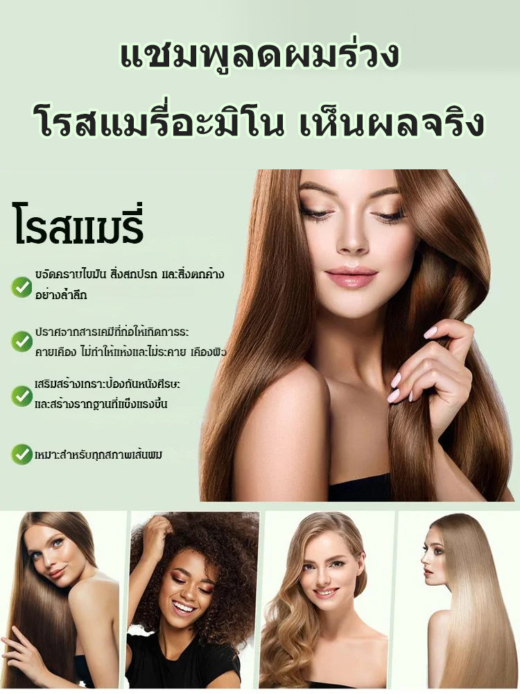 แชมพูลดผมร่วง โรสแมรี่อะมิโน เห็นผลจริง