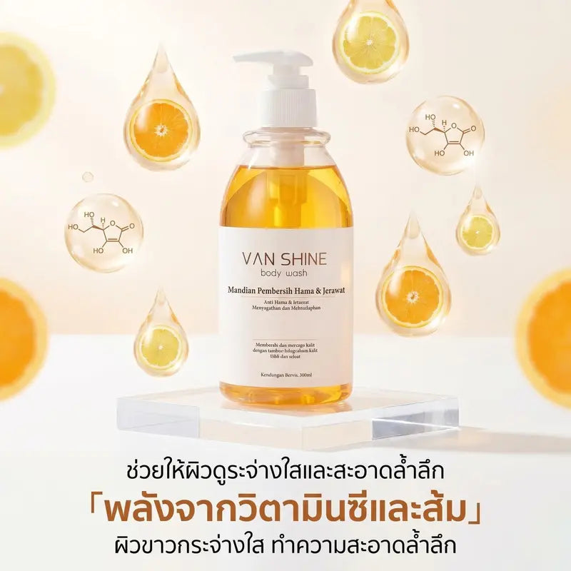 เจลส้มบำรุงผิวกาย สูตรบางเบาซึมไว เผยผิวขาวกระจ่างใส หอมสดชื่นตลอดวัน