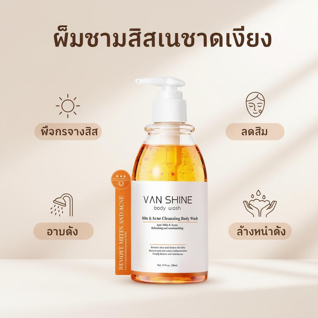 เจลส้มบำรุงผิวกาย สูตรบางเบาซึมไว เผยผิวขาวกระจ่างใส หอมสดชื่นตลอดวัน