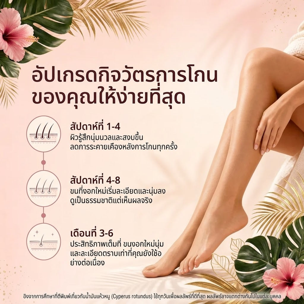 เซรั่มออยล์ลดการเติบโตของขน